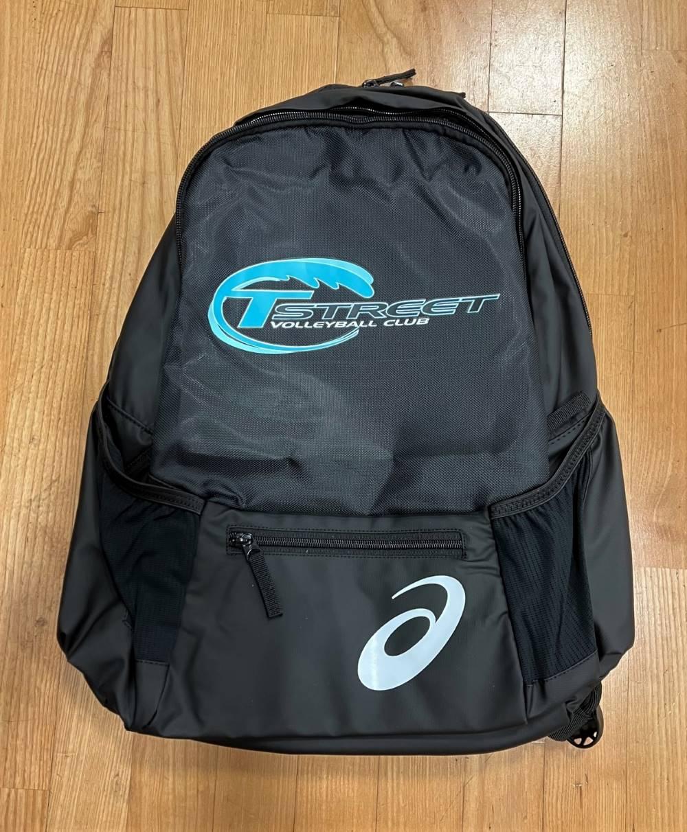 Tstreet ASICS Player All Black Backpack with Tstreet Logo