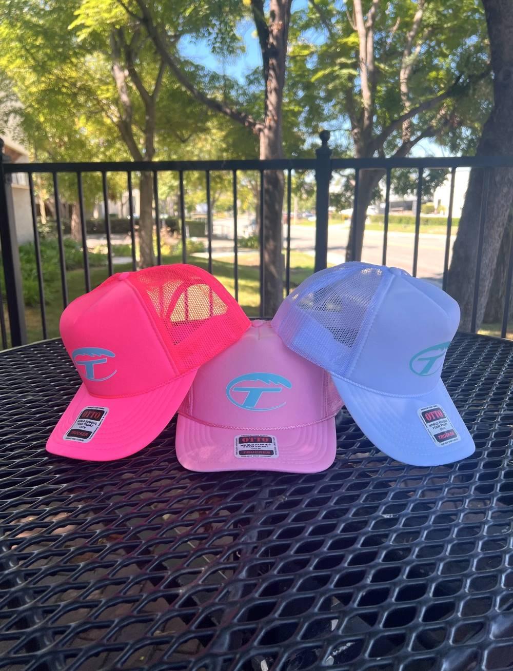 Foam Trucker Hat - Neon Pink, Pink, White
